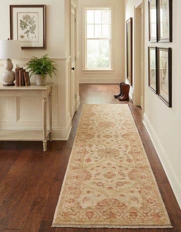 2' 10 x 9' 7 Hand Knotted Peshawar Ziegler Runner Rug