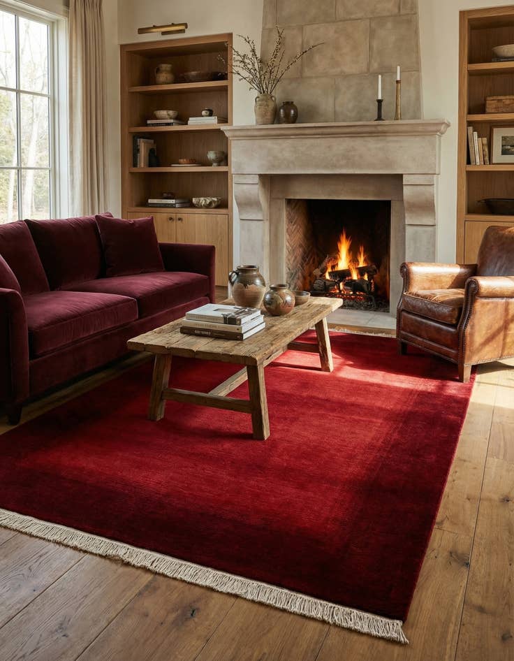 Detail image of  4' 1 x 6'  Hand Knotted Tibet Wool Rug