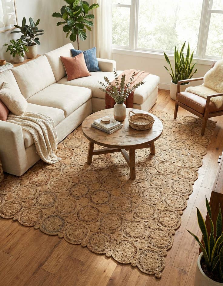 Detail image of 9' x 12' Handmade Braided Jute Rug