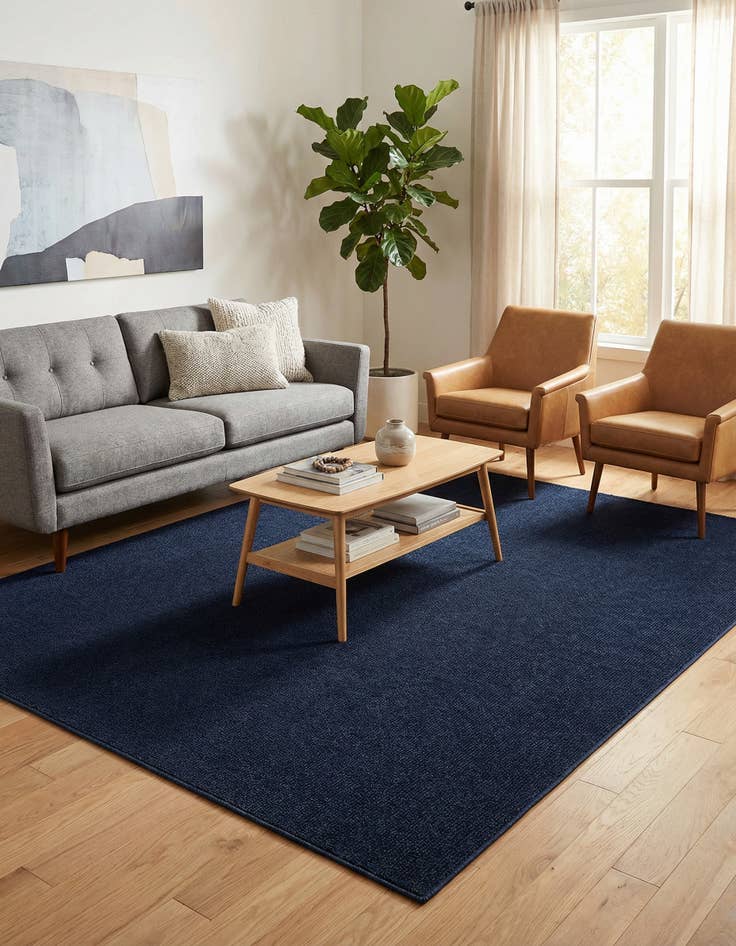 Detail image of  5' 3 x 8'  Washable Solid Indoor / Outdoor Rug