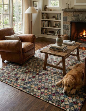 5' 3 x 8' Hand Knotted Darya Wool Rug