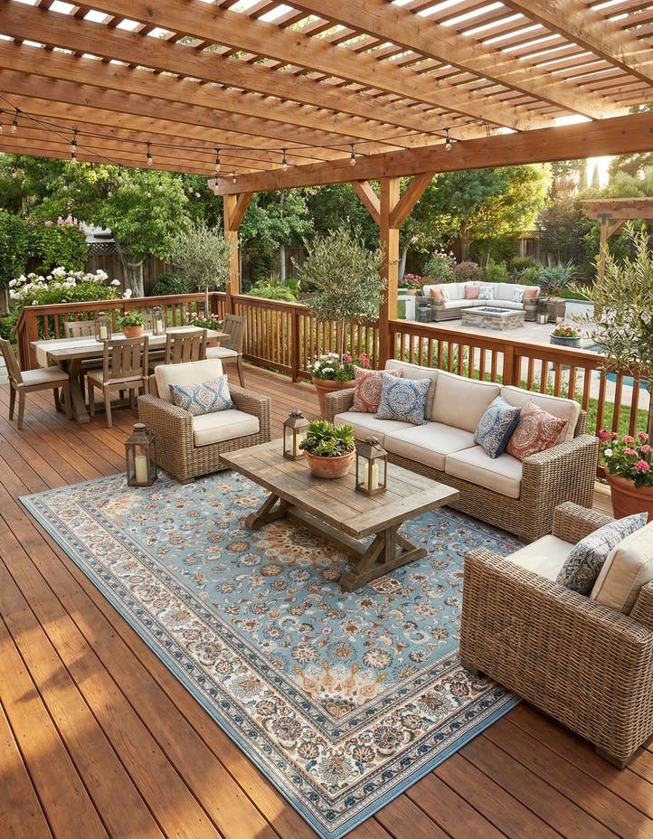 7' 10 x 10' Easy-Clean Traditional Indoor / Ou...