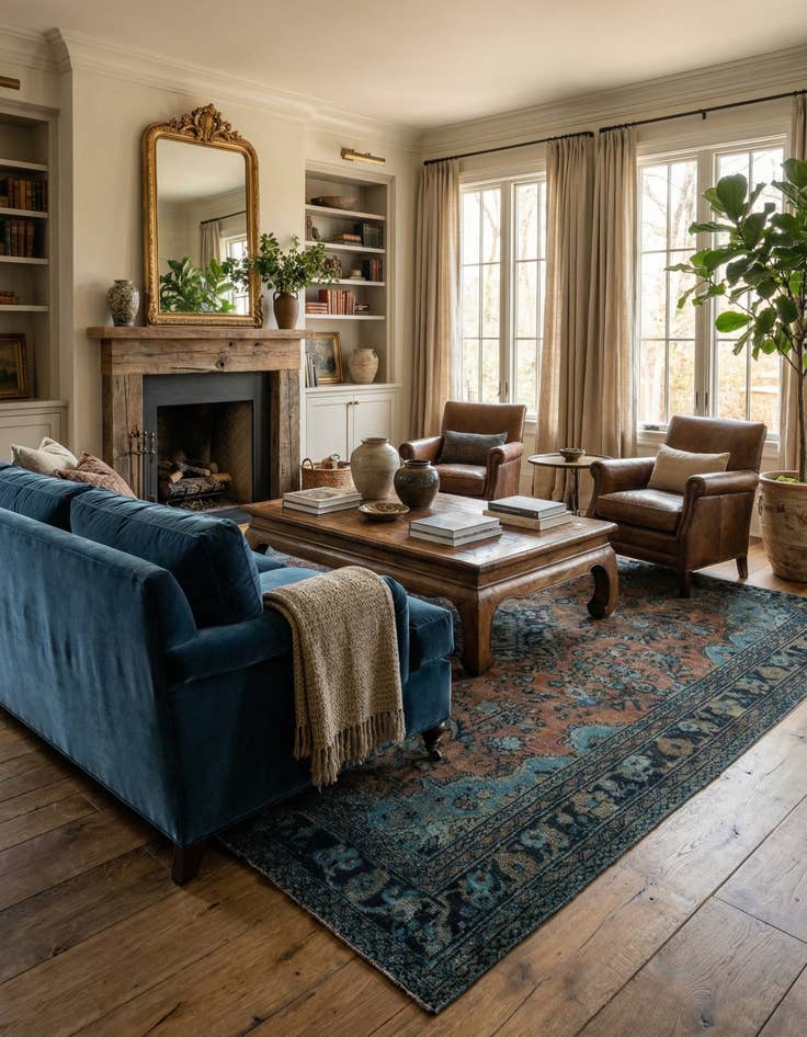 Detail image of 6' 10 x 9' 5  Hand Knotted Ultra Vintage Persian Wool Rug