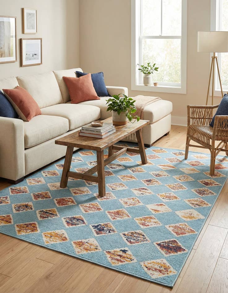 Detail image of 5' x 7' 7  Washable  Indoor / Outdoor Rug