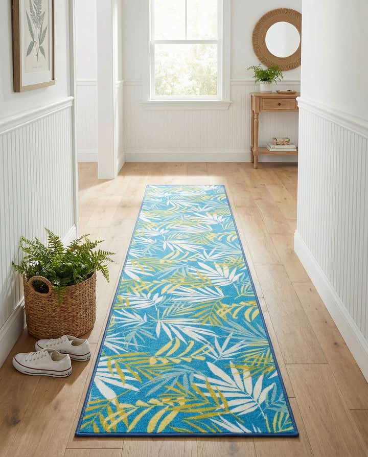 2' x 10' Easy-Clean Jill Zarin Caribbean Indoor / Outdoor Runner Rug