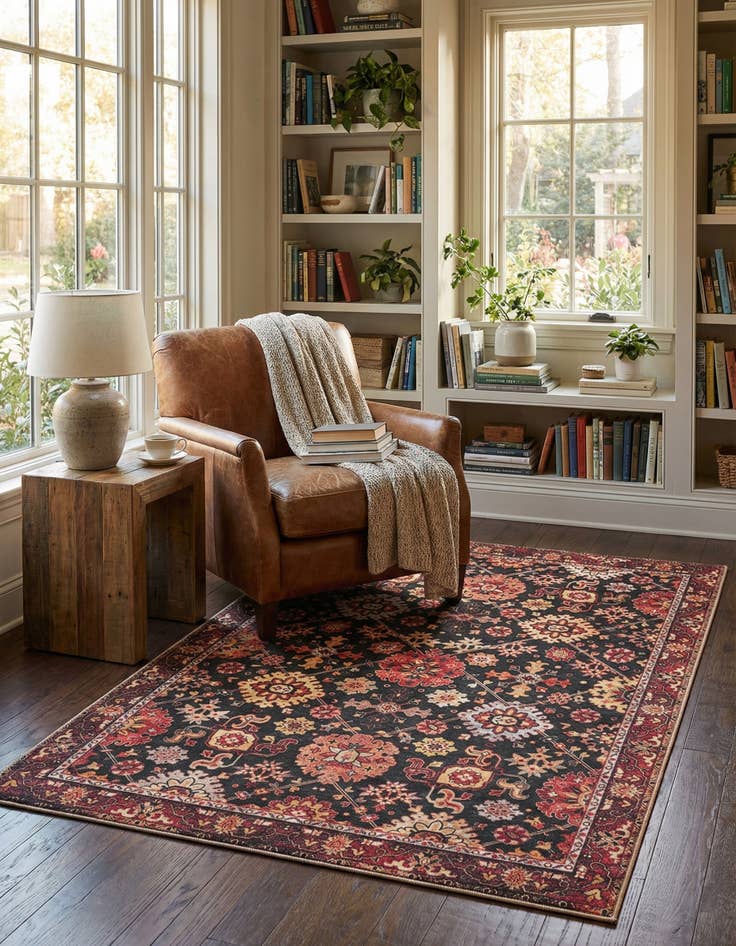 Detail image of 5' 1 x 8' Washable Timeless Rug