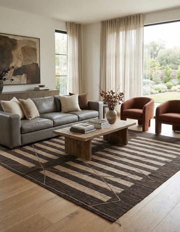 12' 9 x 13' 5 Hand Woven Kilim Modern Wool Square Rug