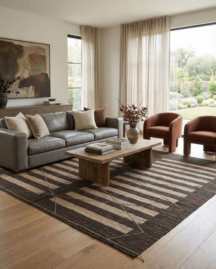 12' 9 x 13' 5 Hand Woven Kilim Modern Wool Square Rug