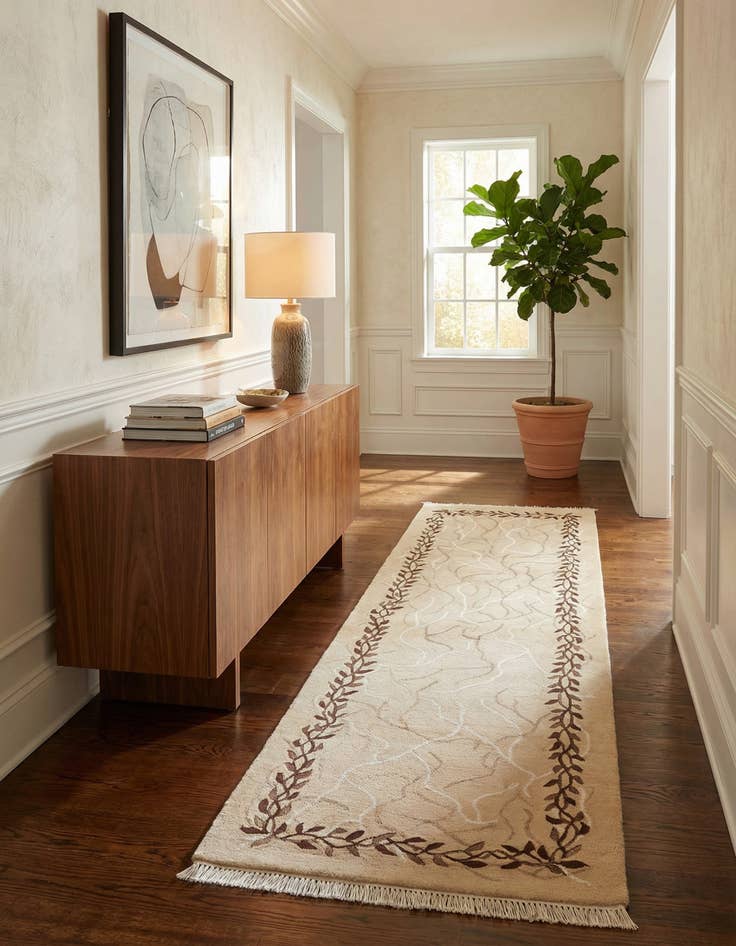 Detail image of 2' 10 x 9' 9  Hand Knotted Darya Wool Runner Rug