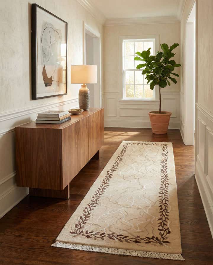 2' 10 x 9' 9 Hand Knotted Darya Wool Runner Rug