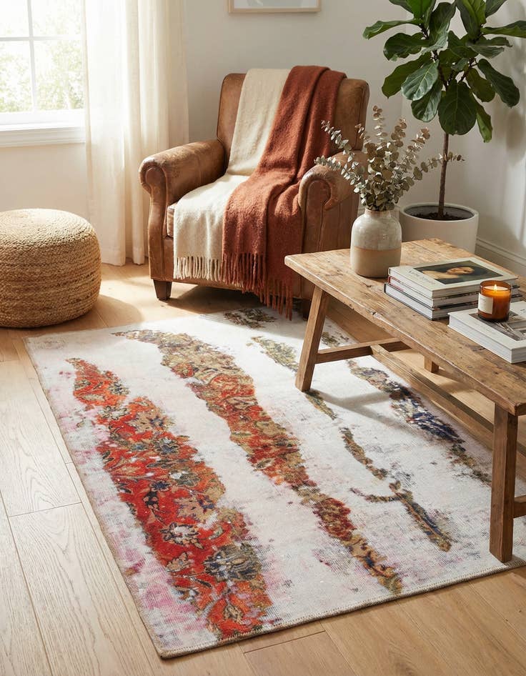 Detail image of 3' x 5' 4  Hand Knotted Ultra Vintage Persian Wool Rug