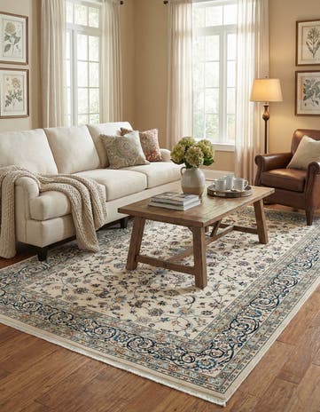Ivory Nain Design Rug