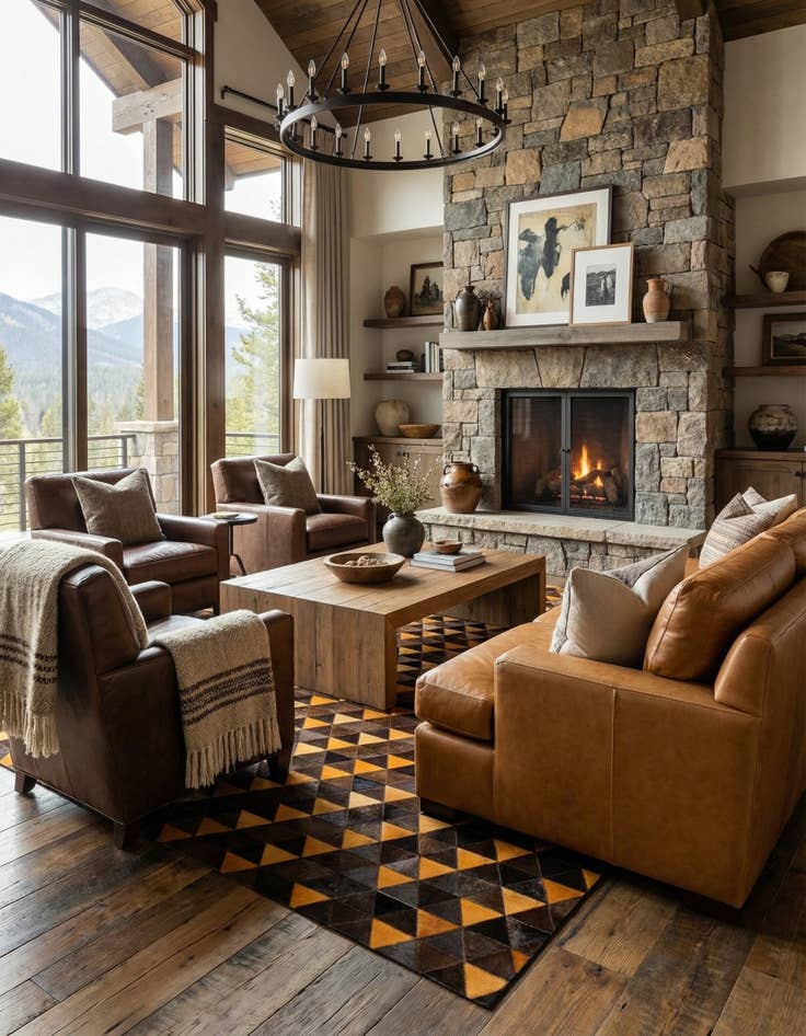 Detail image of  5' 1 x 8' 1 Cowhide - Patchwork Rug