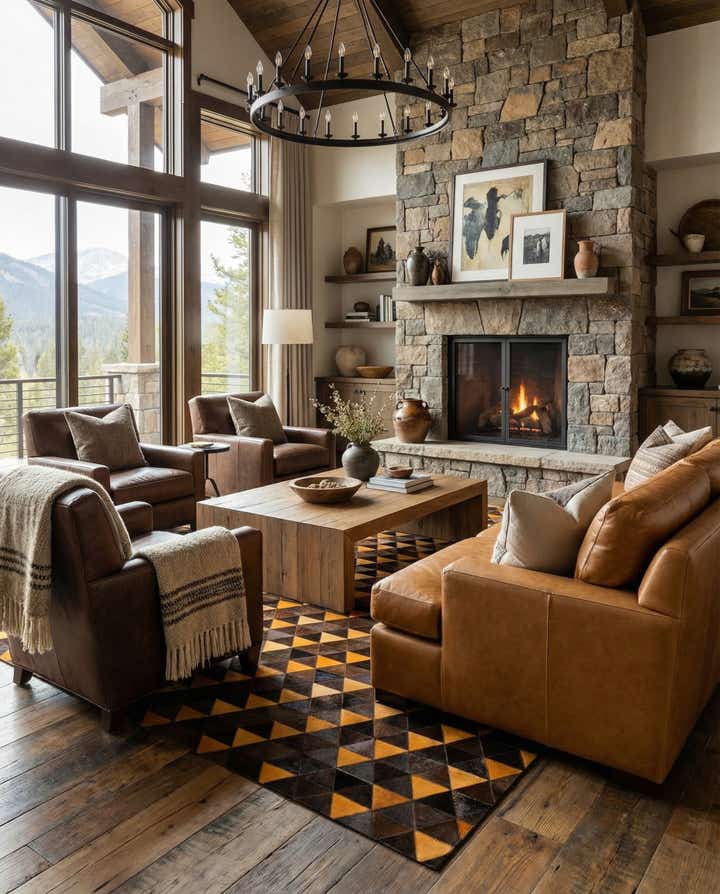5' 1 x 8' 1 Cowhide - Patchwork Rug