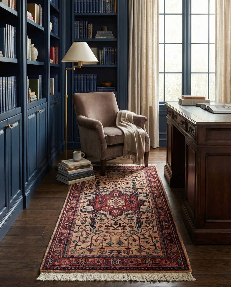 Detail image of 3' 4 x 6' 6 Hand Knotted Shahrbaft Wool Rug