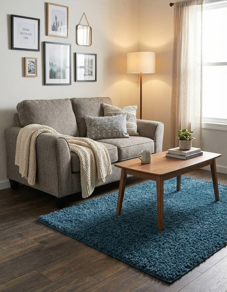 Detail image of 3' 3 x 5' 3 Comfort Solid Shag Rug