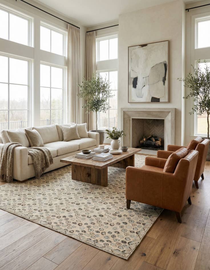 Detail image of 9' 2 x 12' 6 Hand Knotted Darya Wool Rug