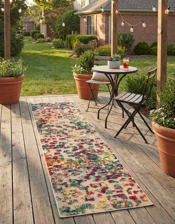 Detail image of 2' x 8'  Washable Casablanca Indoor / Outdoor Runner Rug