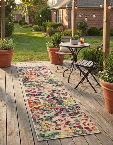2' x 8' Easy-Clean Casablanca Indoor / Outdoor Runner Rug