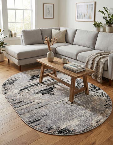 Gray Tucson Oval Rug