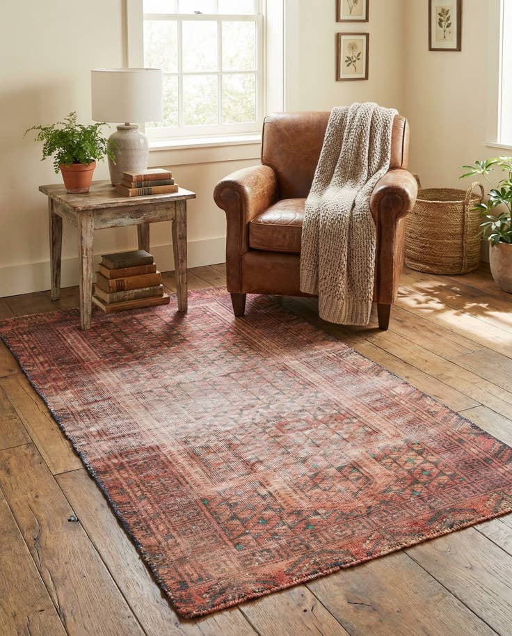 Detail image of 2' 9 x 5' 7 Hand Knotted Ultra Vintage Persian Wool Rug