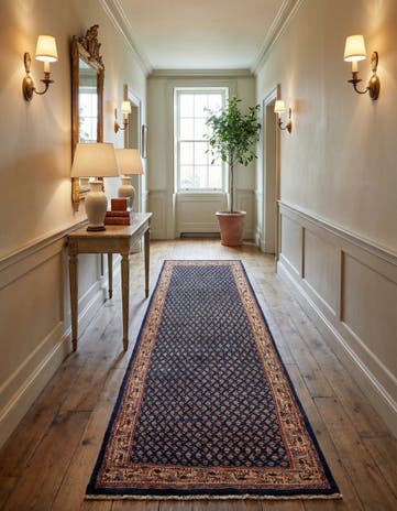 3' 7 x 11' 5 Hamedan Wool Runner Rug