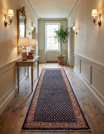 3' 7 x 11' 5 Hamedan Wool Runner Rug