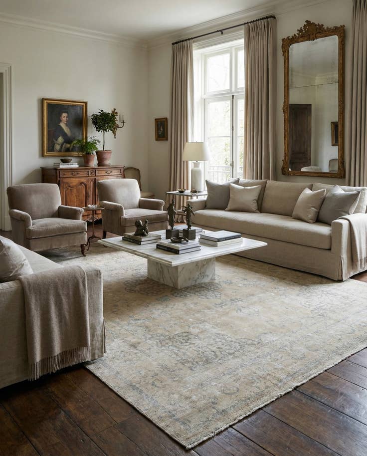 Detail image of 9' 3 x 13' Hand Knotted Ultra Vintage Persian Wool Rug