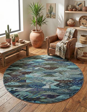 8' x 8' Washable Mesa Round Rug