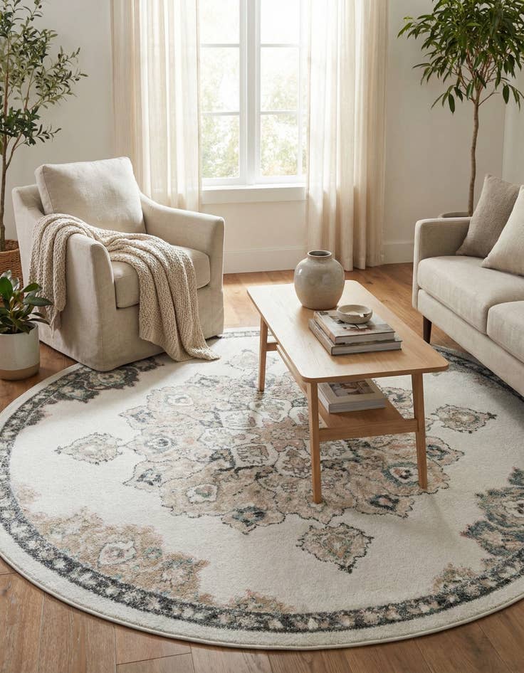 Detail image of 7' 10 x 7' 10 Parker Round Rug