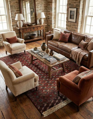 6' 8 x 9' 10 Hand Knotted Torkaman Persian Wool Rug