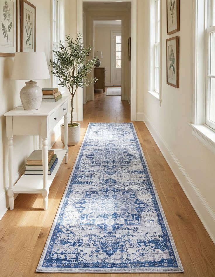 Detail image of 2' x 13'  Washable Renaissance Runner Rug