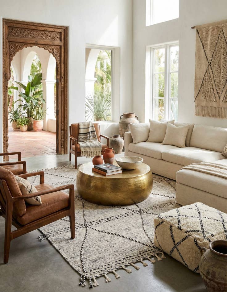 Detail image of 9' x 12' 10  Hand Knotted Moroccan Wool Rug