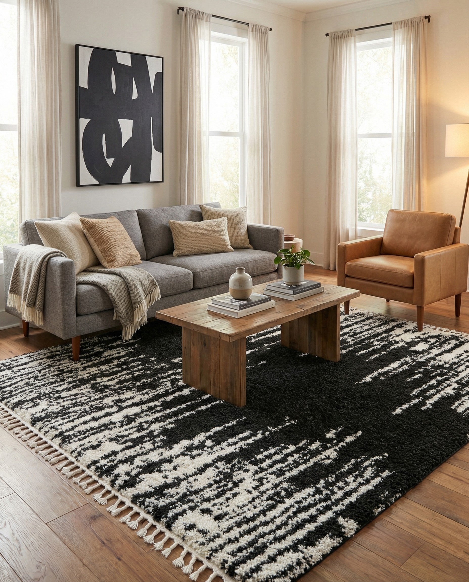  7' 10 x 7' 10 Serenity Shag Square Rug