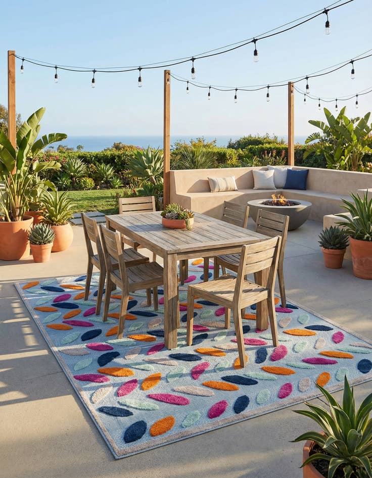 Detail image of 6' x 9' Easy-Clean Aruba Indoor / Outdoor Rug