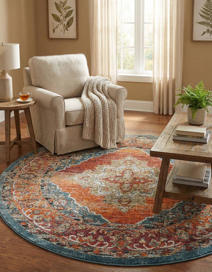 Detail image of  6' x 6' Isabella Round Rug