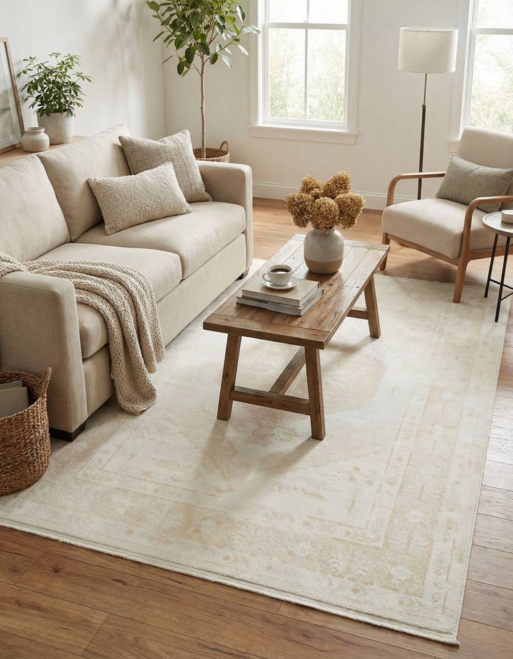 Detail image of  5' 3 x 8' Nain Design Rug