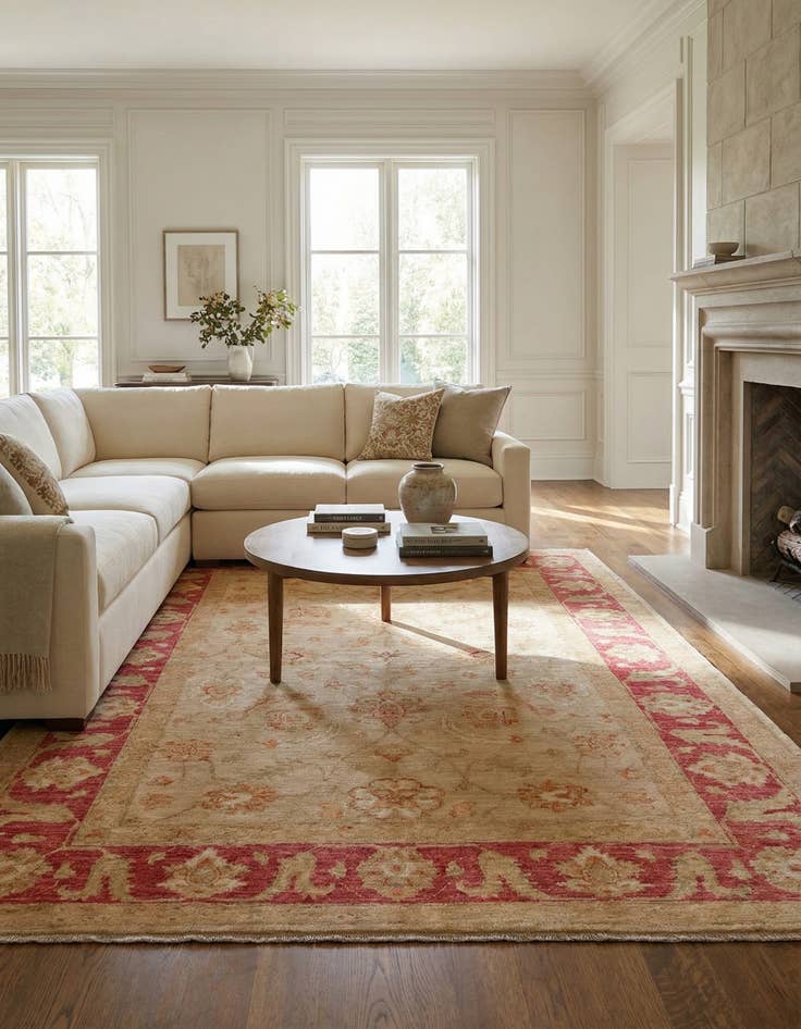 Detail image of 5' 7 x 7' 8  Hand Knotted Peshawar Ziegler Rug