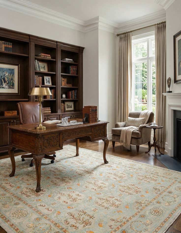 Detail image of 10' x 13' 11  Hand Knotted Kundan Rug