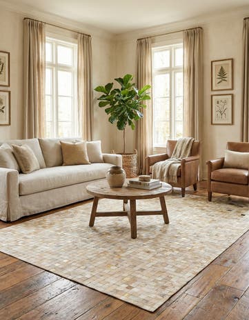 5' 4 x 7' 5 Cowhide Stocks Rug