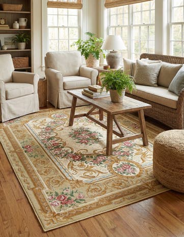 5' x 8' Easy-Clean Traditional Indoor / Outdoor Rug