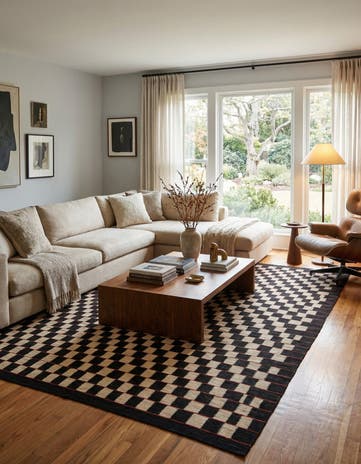 6' 9 x 9' 6 Hand Woven Kilim Modern Wool Rug