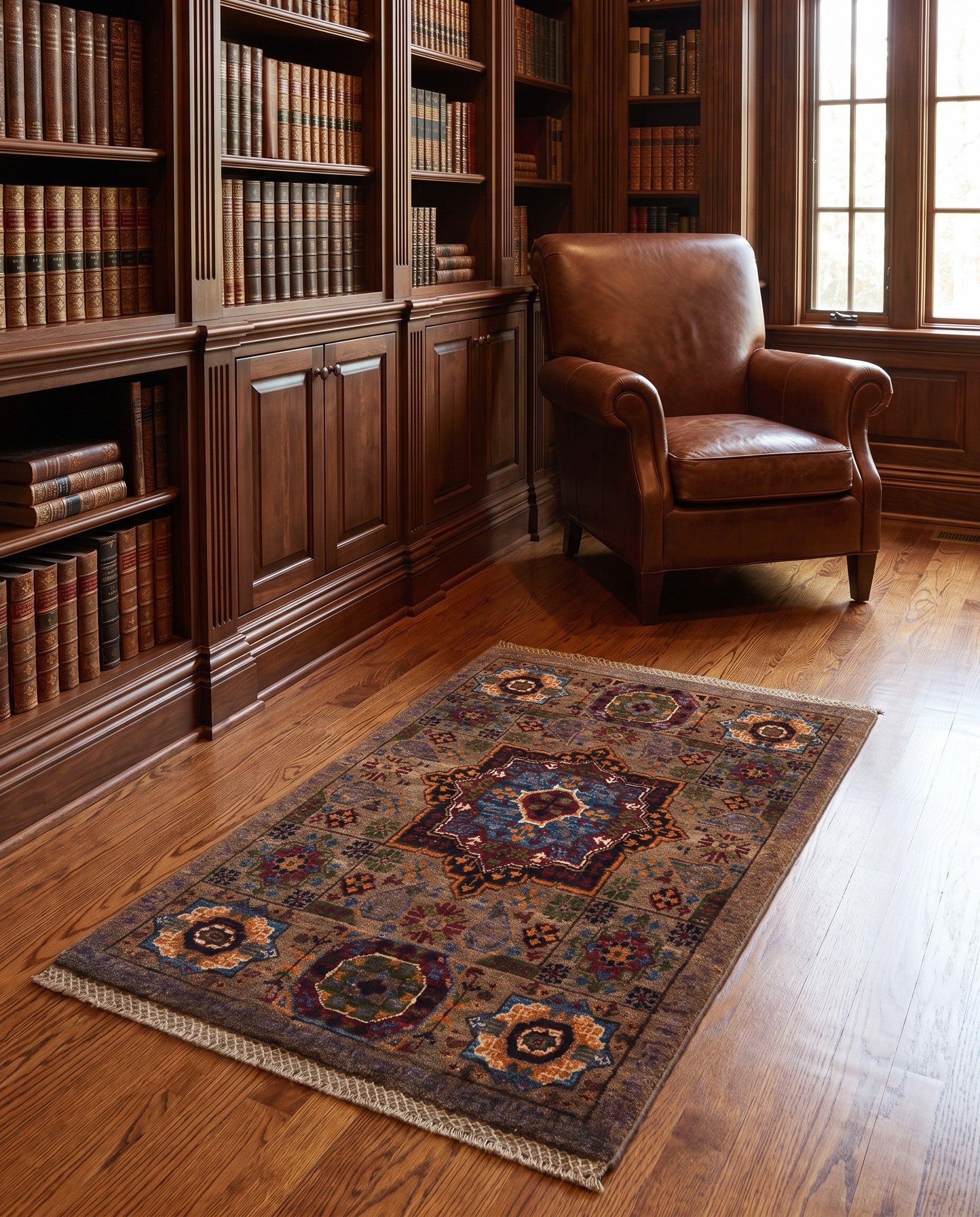 2' x 3' 1 Hand Knotted Mamluk Ziegler Rug