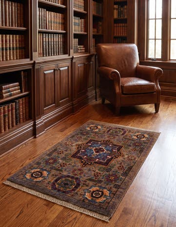 2' x 3' 1 Hand Knotted Mamluk Ziegler Rug