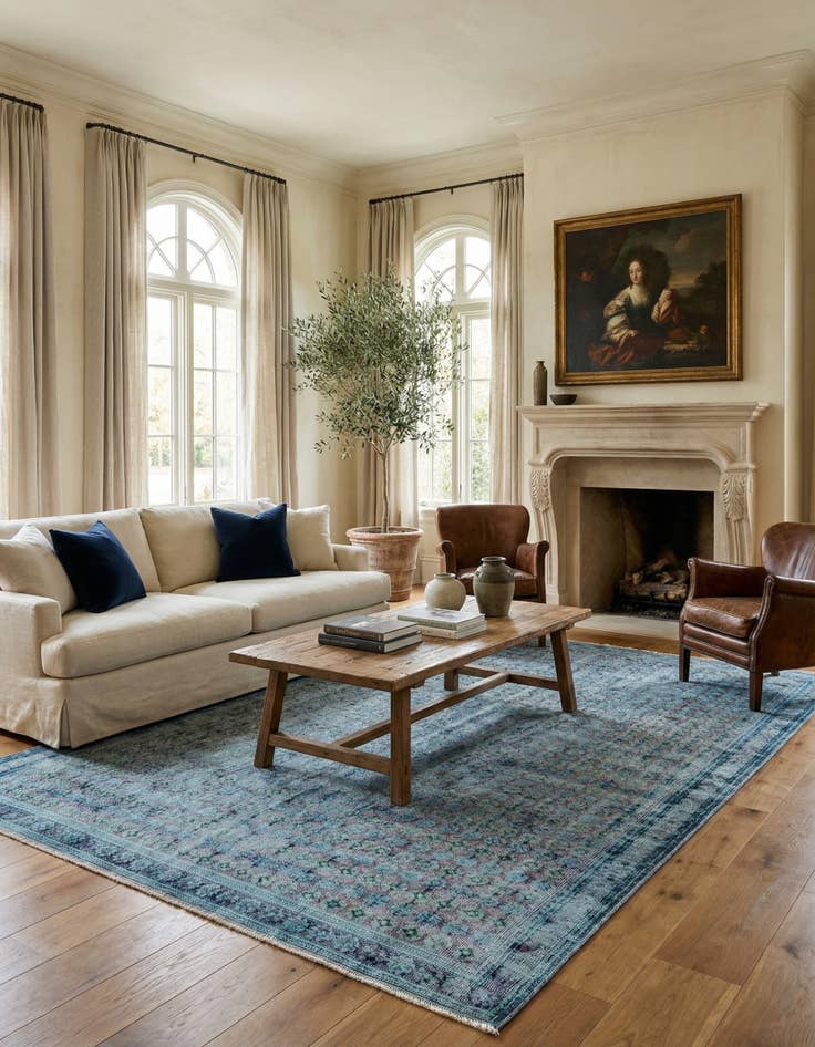 Detail image of 5' 8 x 9' 2 Vintage Royal Wool Rug