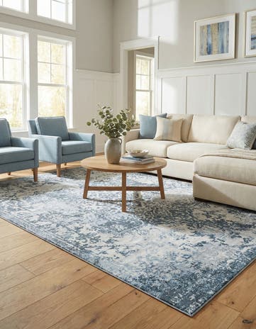 Navy Blue Kamala Washable Rug