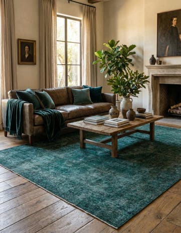 6' 7 x 9' 8 Hand Knotted Ultra Vintage Persian Wool Rug