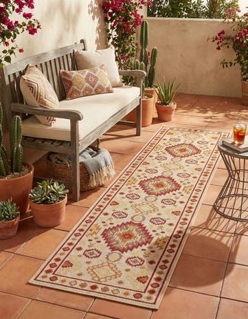 2' 7 x 10' Easy-Clean Baja Indoor / Outdoor Runner Rug