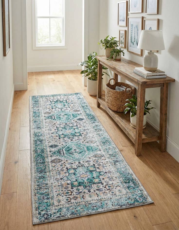 Detail image of 2' x 5'  Washable Yara Runner Rug
