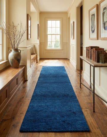 2' 7 x 10' 5 Hand Knotted Gabbeh Wool Runner Rug